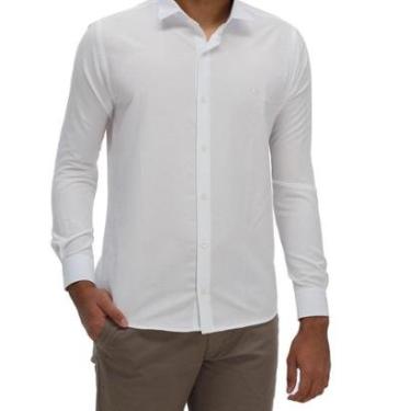 Imagem de Camisa Manga Longa Slim Masculina Ogochi 001541112 Branca-Masculino