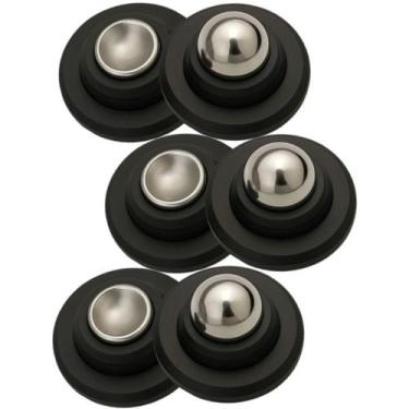 Imagem de Kit 3 Pares Batedor Magnético Imã Porta Trava Adesivo Parafuso NilosDe