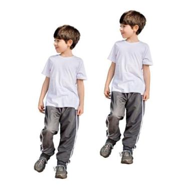 Imagem de 2 Calças Masculina Infantil Tactel Agasalho Inverno 418 - J94 Confecçõ
