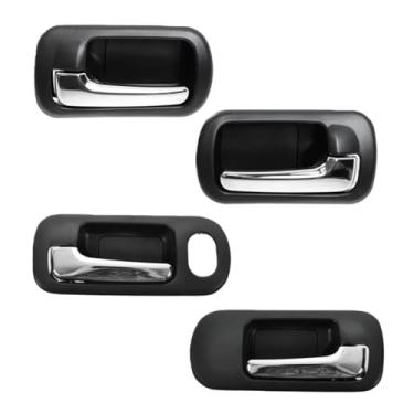 Imagem de Compatível com Honda Civic 2001 2002 2003 2004 2005 Sedan 72160S5AA21 4 Pçs/set Interior Do Carro Maçaneta Da Porta Preto