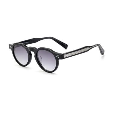 Imagem de JRLLFD Óculos de sol redondos retrô de acetato, masculino e feminino, moda ao ar livre, protetor solar para dirigir, UV400 (1)