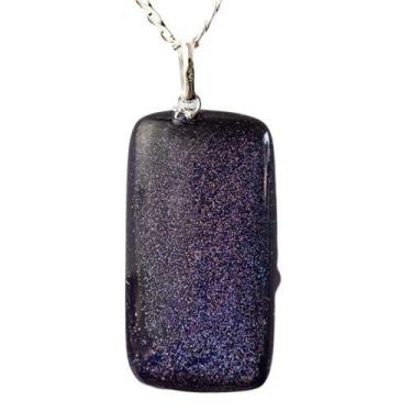 Imagem de Colar Retangulo Pedra Estrela Pino Prata 950 - CristaisdeCurvelo