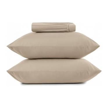 Imagem de Altenburg, Jogo Cama Casal 3 Pcs Malha Fio Penteado Liso Altenburg Cor:Bege Mocha