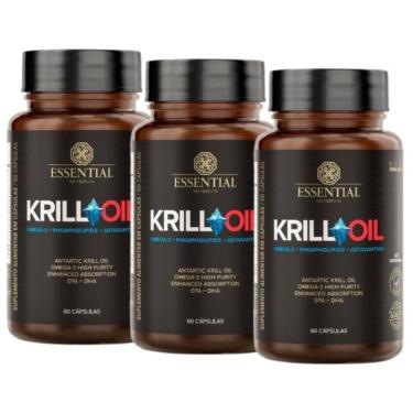 Imagem de Kit 3x Krill Oil Omega 3 + Astaxantina - (60 Softgels cada) - Essential Nutrition-Unissex