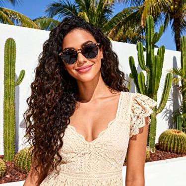 Imagem de Óculos de sol redondos para mulheres e homens, óculos de sol modernos, proteção UV para uso ao ar livre CD1245, Carapaça de tartaruga