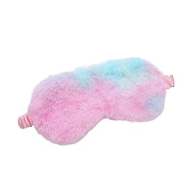 Imagem de Máscara de dormir para dormir venda de olhos de pelúcia macia máscara fofa amor nuvem cobertura de olhos máscara de pelúcia tapa-olho saúde cobertura ocular (colorido roxo)