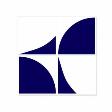 Imagem de Azulejos decorativos geometricos blue 15,5x15,5 cm kit com 24peças, se