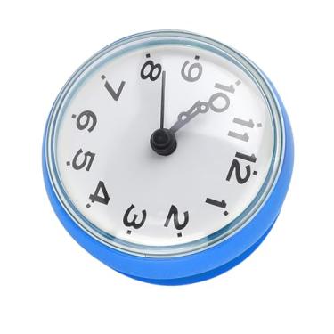 Imagem de Relógio com Ventosa para Parede de Banheiro e Cozinha Espelho - Acessório Decorativo Tradicional Ponteiro Fácil Anexar