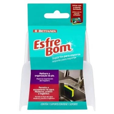 Imagem de Suporte para Esponja de Pia com Ventosa, Organizador de Cozinha, Polipropileno, Sistema de Drenagem, Fixação sem Ferramentas