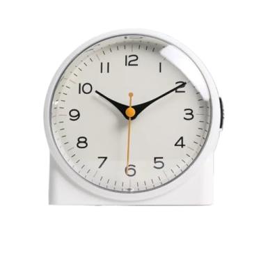 Imagem de Despertador para quarto, relógio pequeno super silencioso sem tique-taque com luz noturna, funciona a bateria, funções de soneca e luz, para sala de estar, quarto, cabeceira, mesa, relógio de mesa de