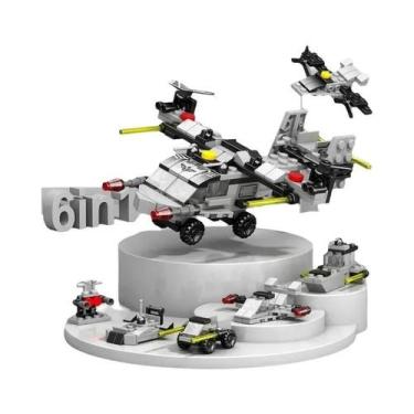 Imagem de Conjunto De Blocos De Montar 6 Em 1: Dinossauro, Polícia, Caminhão De 