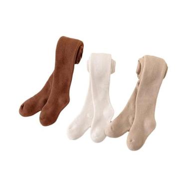 Imagem de 3 pares de meia-calça feminina de cor sólida são adequadas para a vida