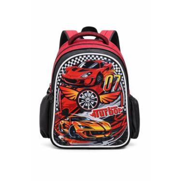 Imagem de Mochila Escolar De Alças Speed Corrida Turbo Meninos Denlex