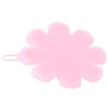 Imagem de Pincel de Lavagem Pratos Silicone Multifuncional para Lavar Tigelas Panelas e Assadeiras Tapete Calor com Buraco Pendurar Cozinha Esponja Flexível Mac