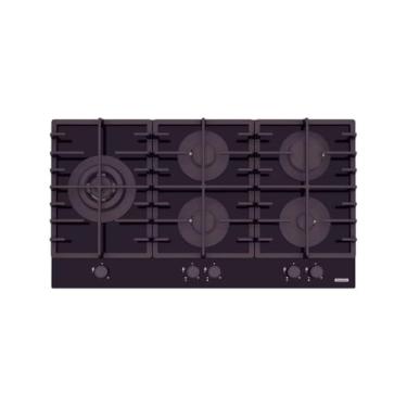 Imagem de Cooktop à Gás Tramontina Penta Plus 5GG Tri He Safestop 90 Semiprofissional Com Acendimento Superautomático 5 Queimadores