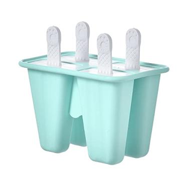 Imagem de Formas Reutilizáveis de Picolé Silicone Máquina com Liberação Fácil Palitos para Guloseimas Caseiras Adultos