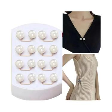 Imagem de 8 Peças De Alfinetes De Segurança Antiderrapantes Com Pérolas, Broches