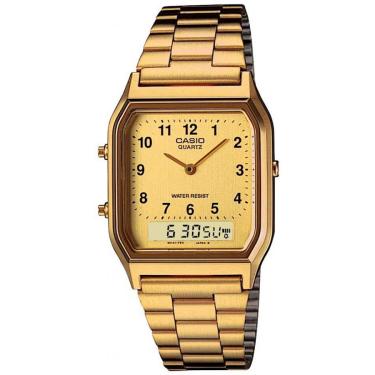 Imagem de Relógio Casio Masculino Ref:Aq-230ga-9bmq Anadigi Dourado