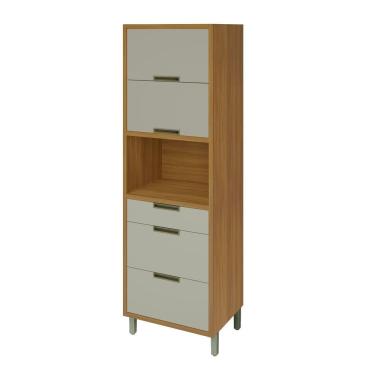 Imagem de Paneleiro 2 Portas 3 Gavetas Imperatriz Nesher Móveis Freijó-off White