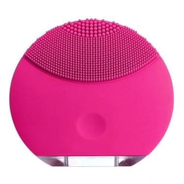 Imagem de Esponja Elétrica Massagem Limpeza Facial Recarregável Rosa