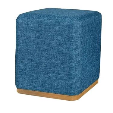 Imagem de Puff Quadrado Roma Pequeno Decorativo Azul