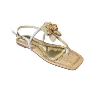 Imagem de Sandália Rasteira Feminina Dakota Maxi Flor Bege DB011-00001