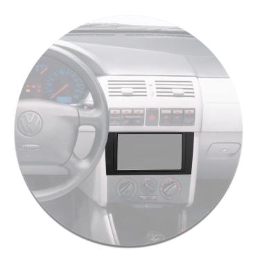 Imagem de Moldura do Painel 7 Polegadas Gol Saveiro Parati 1999 a 2005 Preto