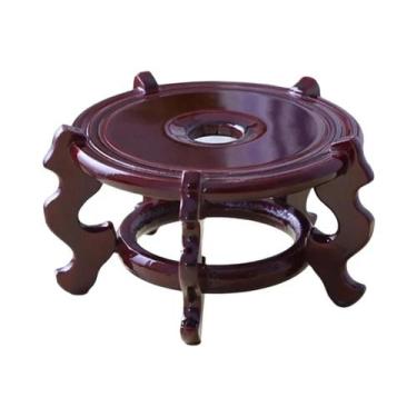 Imagem de Suporte Rústico De Madeira Para Plantas, Base Para Vaso, Expositor De 