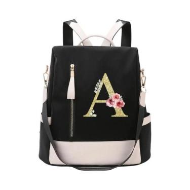 Imagem de Mochila De Viagem Feminina Antifurto De Grande Capacidade Com Estampa 