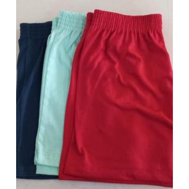 Imagem de Shorts Infantis Masculinos Kit com 3 - Conforto e cores - HERDEIRAS PI