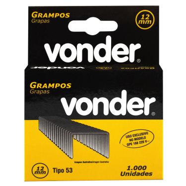 Imagem de Kit 3000 Grampos 12mm Para Grampeador Elétrico Vonder Gpe168