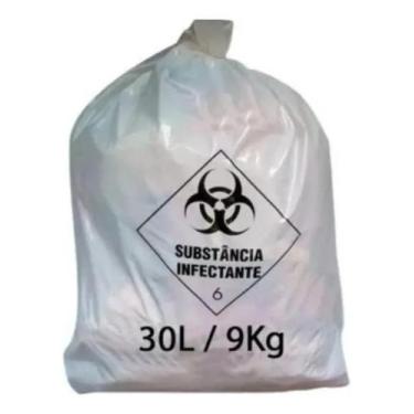 Imagem de 100 Saco De Lixo Hospitalar Resíduo Infectante 30 Litros - Higipack