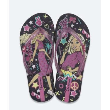 Imagem de Chinelo Infantil Ipanema Barbie Meu Encanto Preto, Preto, 23/24