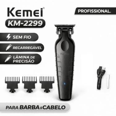 Imagem de Kemei KM-2299 Máquina de Acabamento Profissional Sem Fio Aparador de B