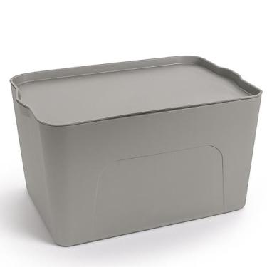 Imagem de Caixa Organizadora Grande Alta 24L Cinza Unidade - Giotto