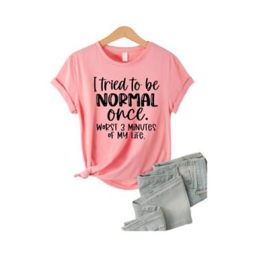 Imagem de Camiseta Modal Multicolorida Feminina De Manga Curta, Roupas Casuais E