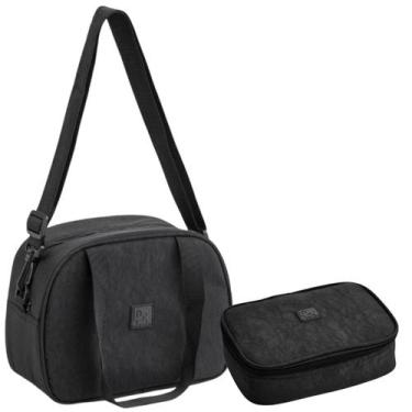 Imagem de Kit Escolar Lancheira Térmica Estojo Box Compartimentos Espaçosos Juve