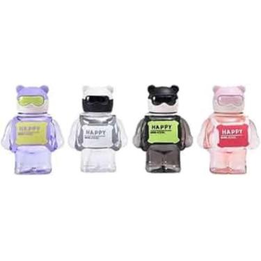 Imagem de Garrafa Infantil Urso 400ml com Alça  Squeeze Plástico Leve e Resisten