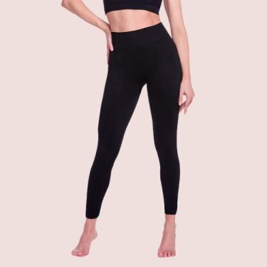 Imagem de Calça Legging Plie Treino Feminina Fitness Academia, Preto, GG