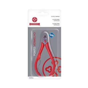 Imagem de Alicate para Cutícula Mundial Ponto Vermelho Ref. 171 - Vermelho