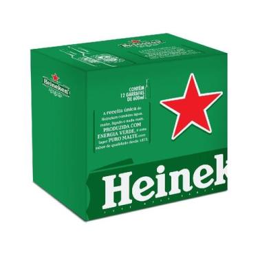 Imagem de Cerveja Heineken Garrafa 600 ml Pack com 12 Unidades, 12