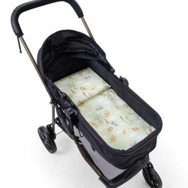 Imagem de 1 Colchonete e Travesseiro para Carrinho de Bebê Conforto e Estilo par