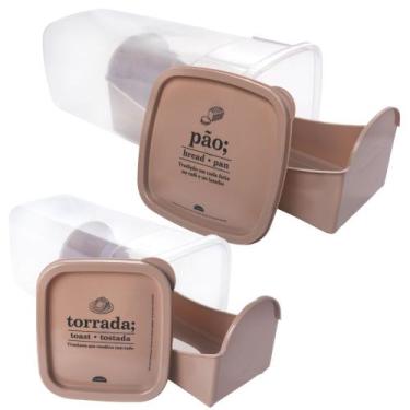 Imagem de Kit porta biscoito / torrada e porta pão Plasutil