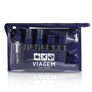 Imagem de Kit De Frascos Com 10 Peças Jacki Design Azul