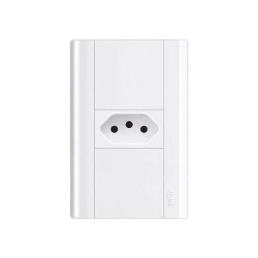 Imagem de Tomada Fame Modulare 2p+t 10a Com Placa 4x2 Branco - FAME BRASIL