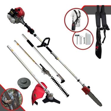 Imagem de Motopoda Bipartido Toyama TBC43-MT 43cc 1,8HP Com Alcance Aproximado de 5 Metros de Altura Carretel de Nylon + Lâmina 3 Pontas + Sabre 10” + Extensor