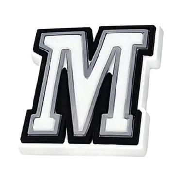 Imagem de Acessório De PVC Para Crocs, Charme De Letras Em Preto E Branco Para P