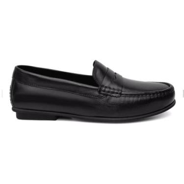 Imagem de Mocassim Centuria Casual em Couro Preto - Centuria Calçados, 42