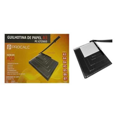 Imagem de Guilhotina Procalc PC GTZKA3 10 Folhas A3 A4 Lâmina Aço Trava