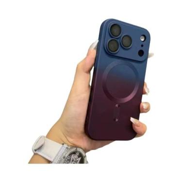 Imagem de Capa De Silicone Fina Magnética Gradiente Para Apple iPhone 17 16 15 1